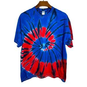 COLORTONE July 4th Tie Dye Blank‎ Cotton Short Sleeve T-Shirt Size 2XL XXL